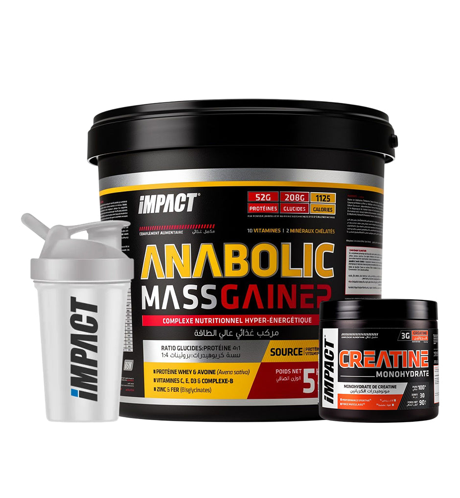 anabolic mass + creatine 90g + shaker impact