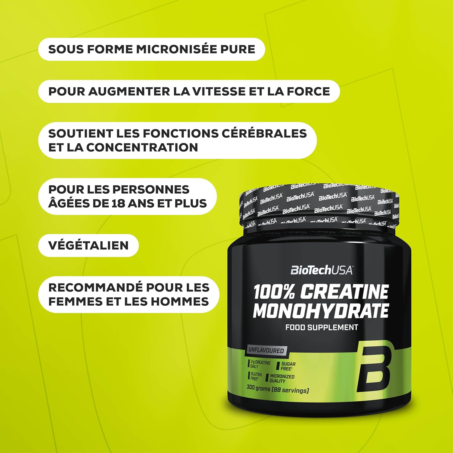 BIOTECHUSA 100% CREATINE MONOHYDRATE 500G