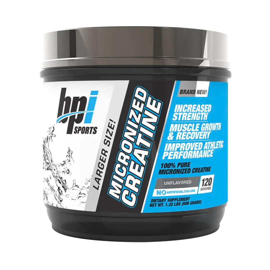 BPI Sports Micronized Creatine – Créatine Micronisée 100 % Pure, Sans Arôme, 120 Portions (600 g)
