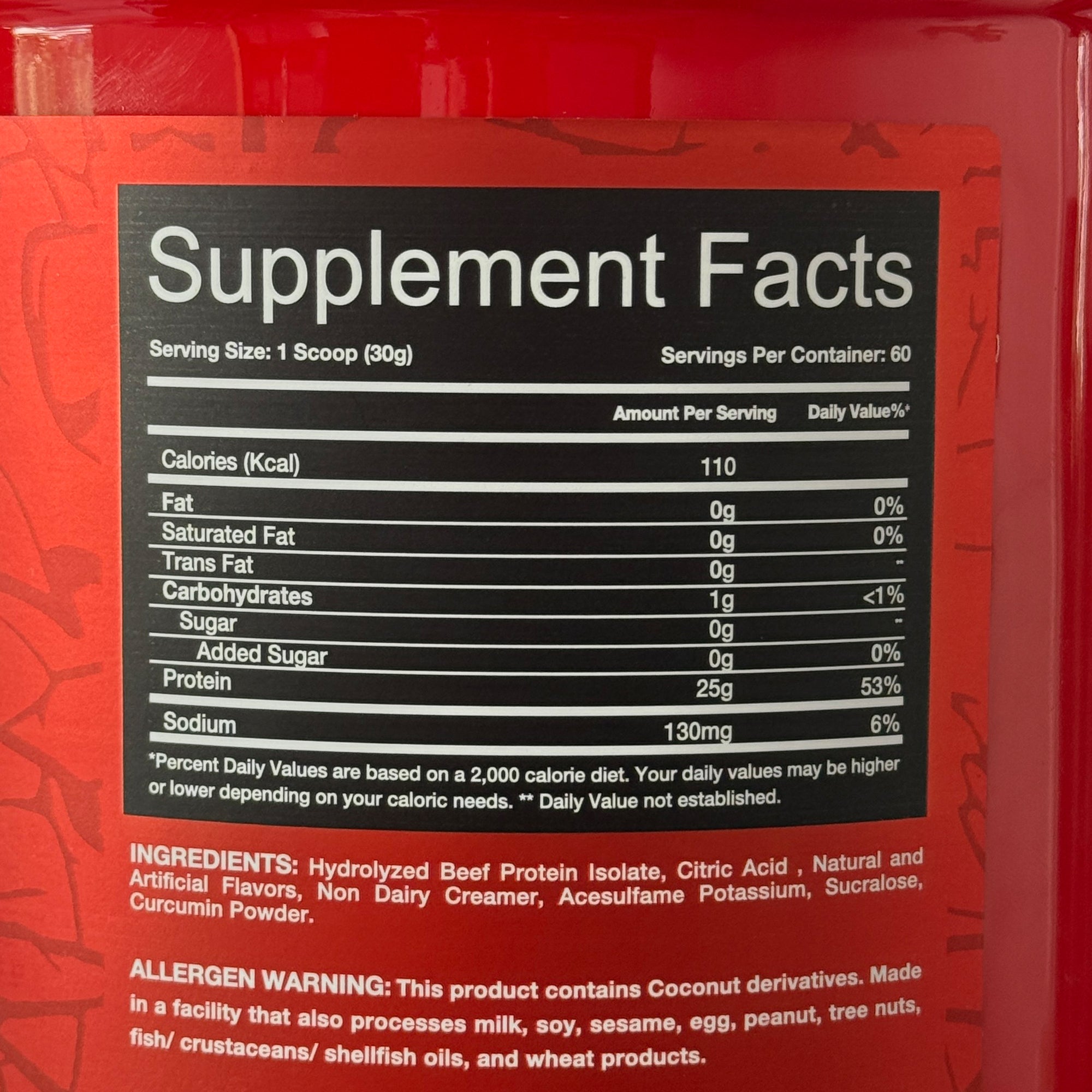 Big Ramy Labs Red Rex Beef Protein Isolate 1.81 kg (60 Servings)