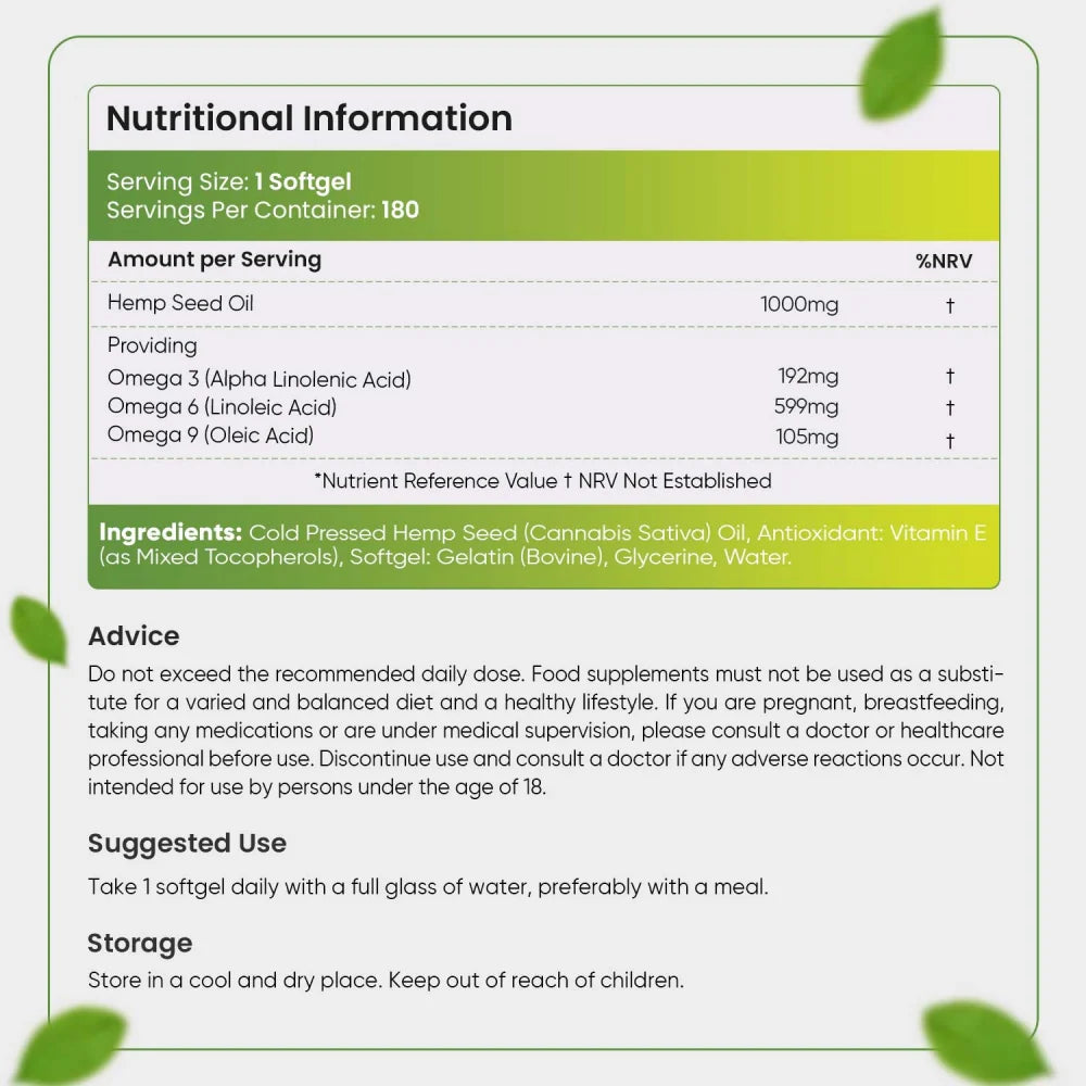 Hemp Seed Oil Softgels Weightword