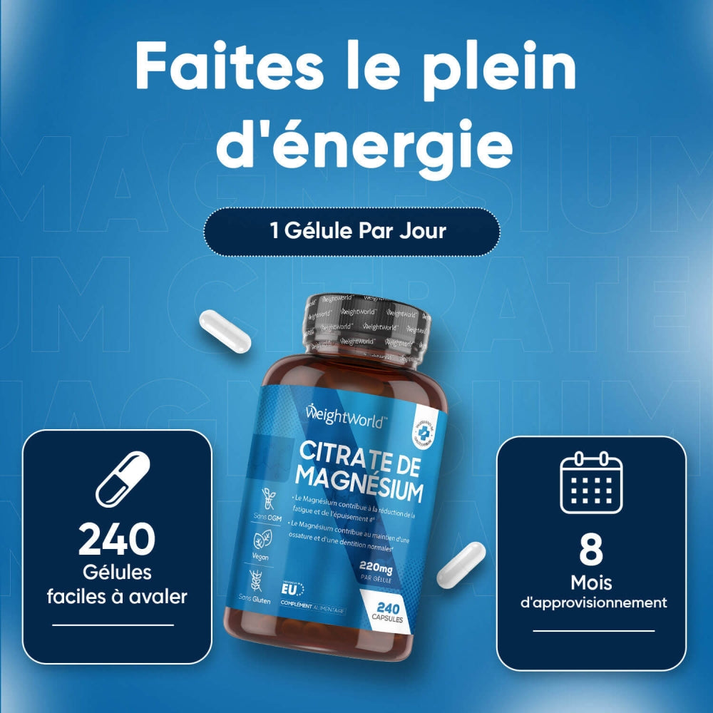Citrate de Magnésium 240 caps