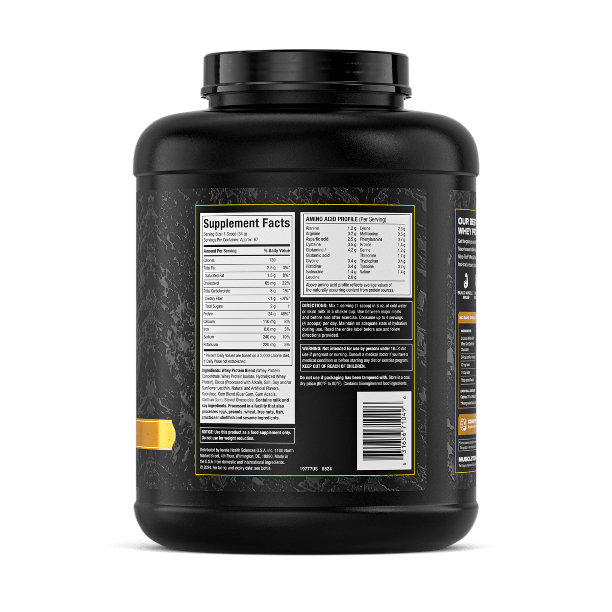Nitro tech 100% Whey Gold MuscleTech 2.28 kg