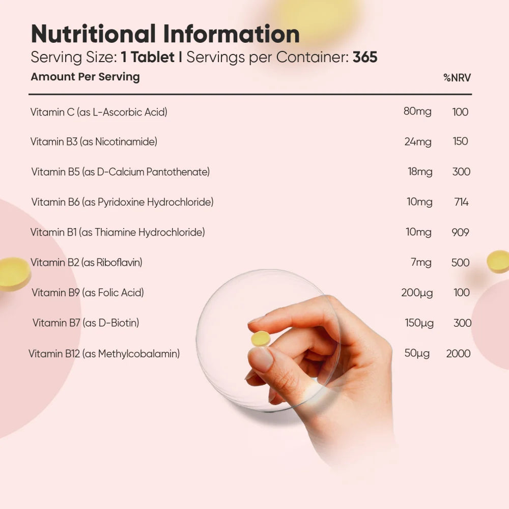 Vitamin B Complex 365 Tablets WeightWorld