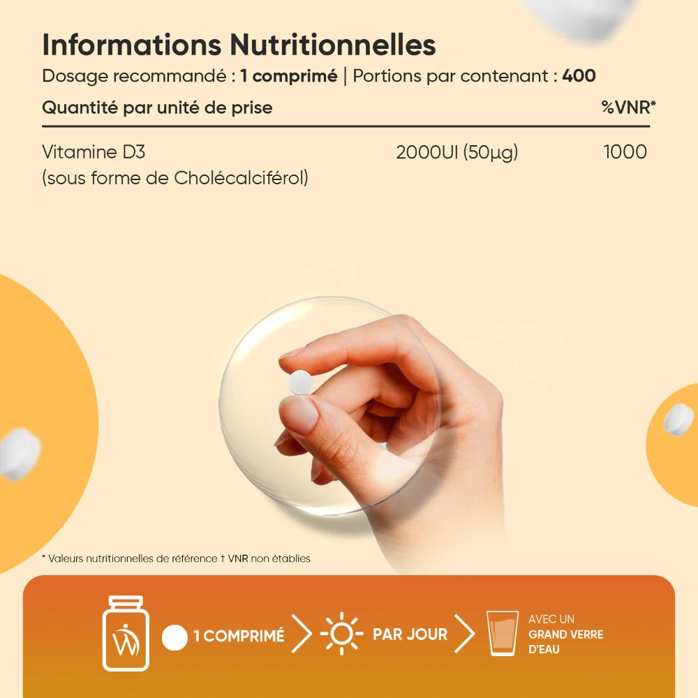 Vitamine D3 2000 UI 400caps Weightword