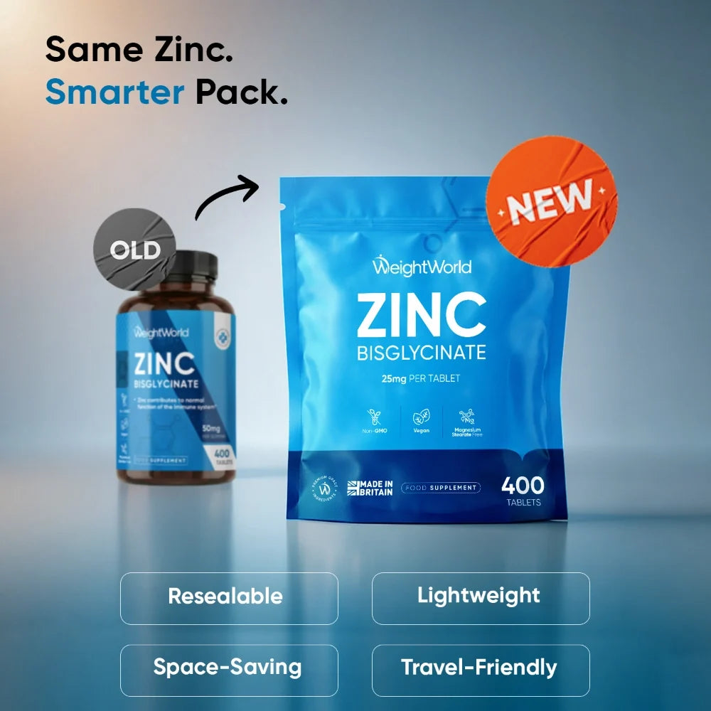 Zinc Bisglycinate – 400 Comprimés WeightWorld