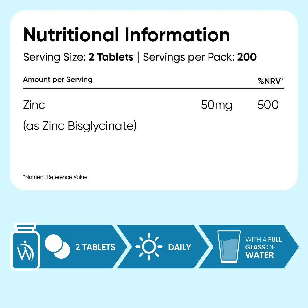 Zinc Bisglycinate – 400 Comprimés WeightWorld