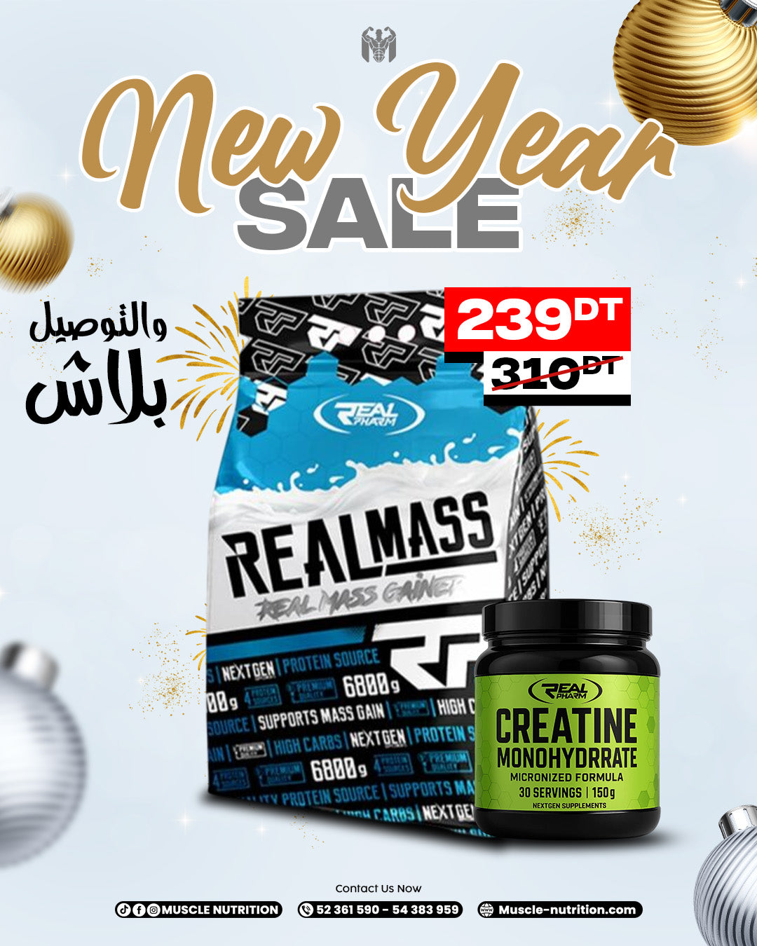 Pack Real Mass 6.8kg + 150g creatine ( gratuite )
