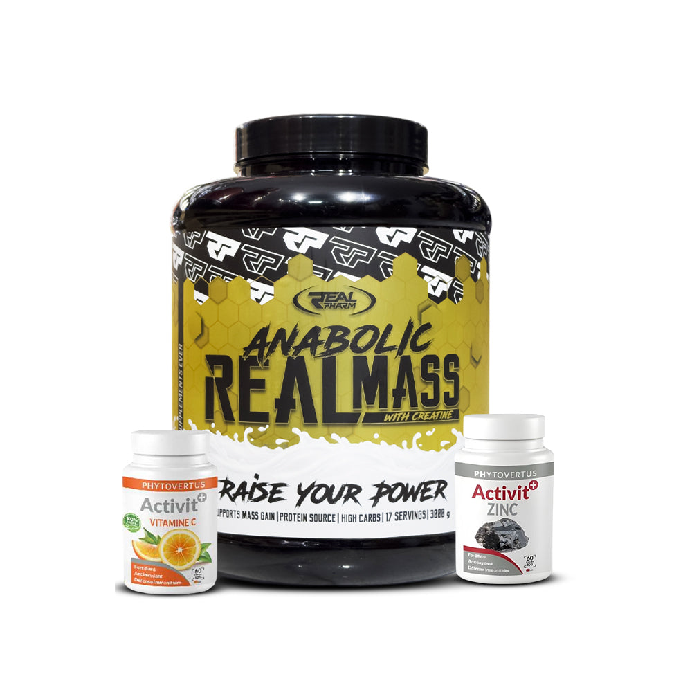 Anabolic Realmass Real Pharm 3kg + zinc + vitamine C