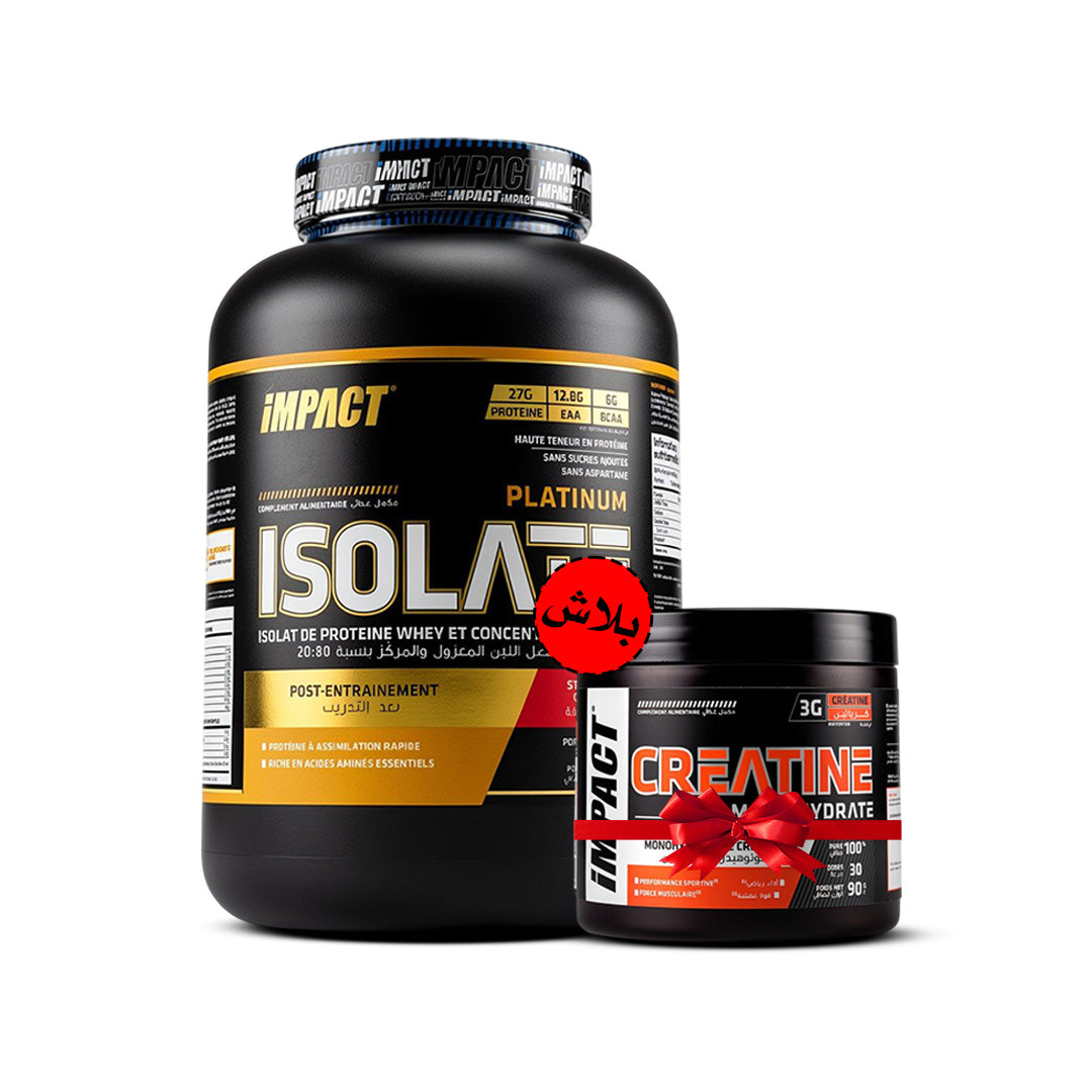 Whey Protein Isolate 1.6kg + Creatine Monohydrates 90g - Impact
