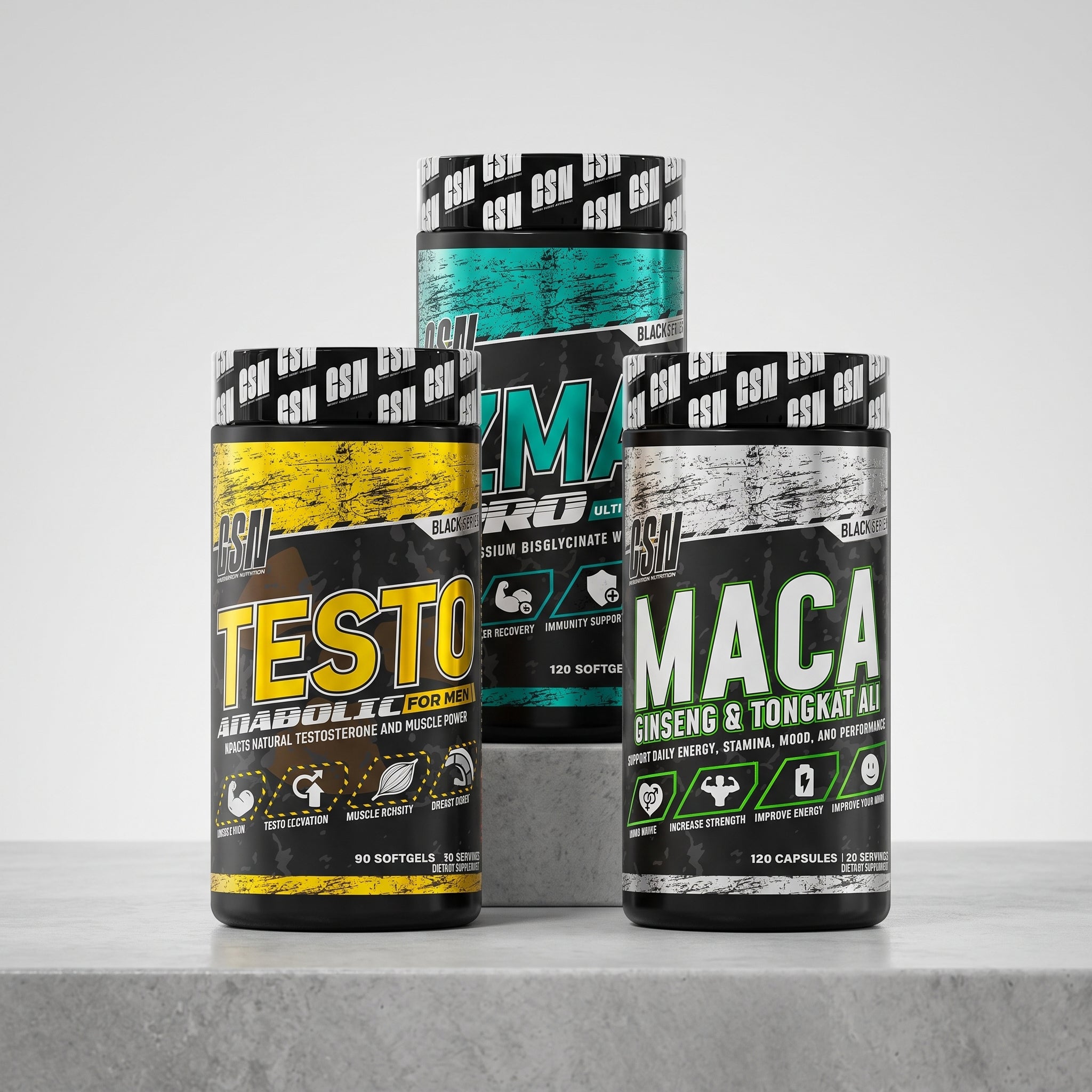 Testo Booster + Maca + ZMA Black series GSN