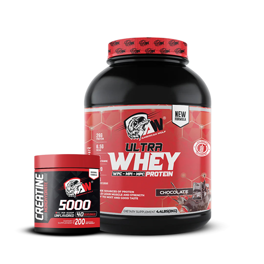 Ultra Whey 2kg + Creatine 200g - American Wolf