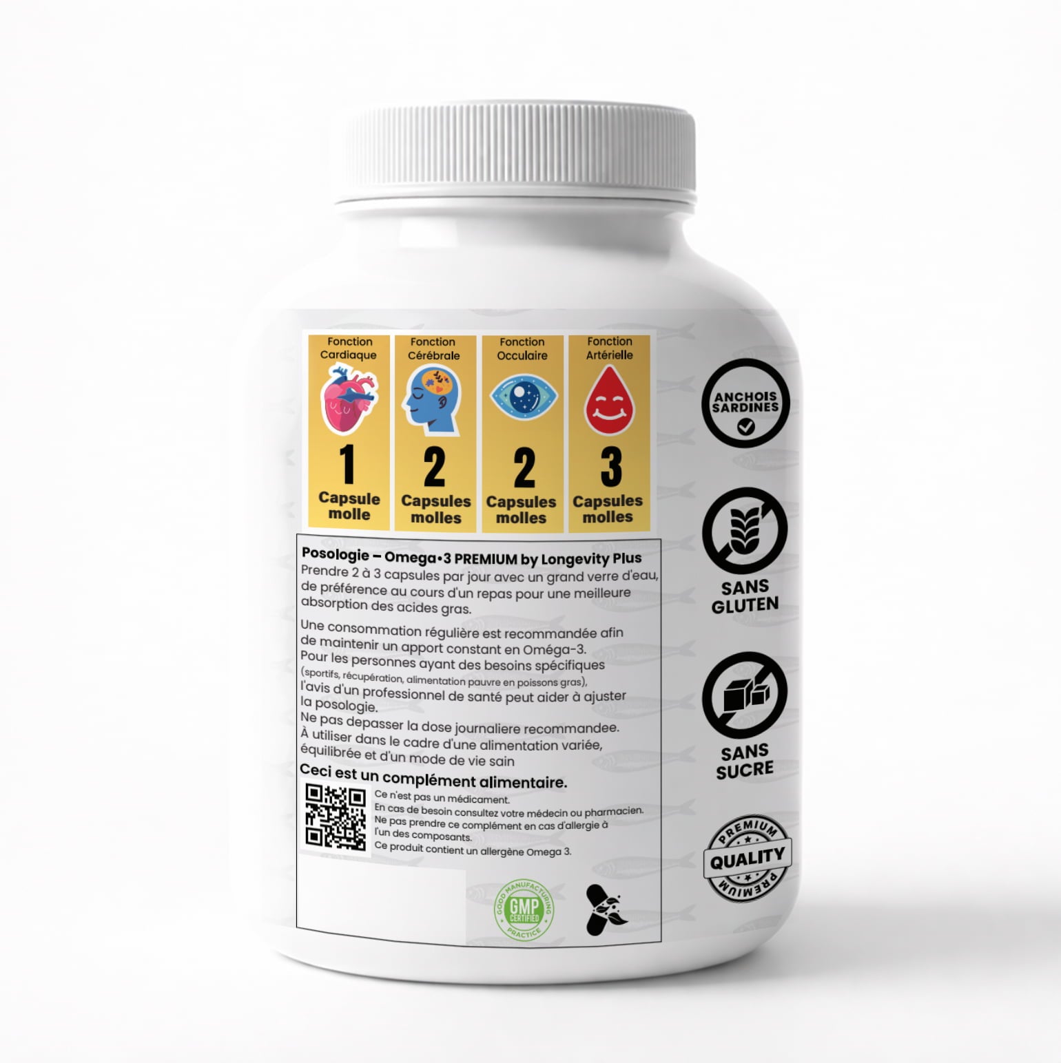 Oméga 3 Premium – Longevity Plus 120 caps