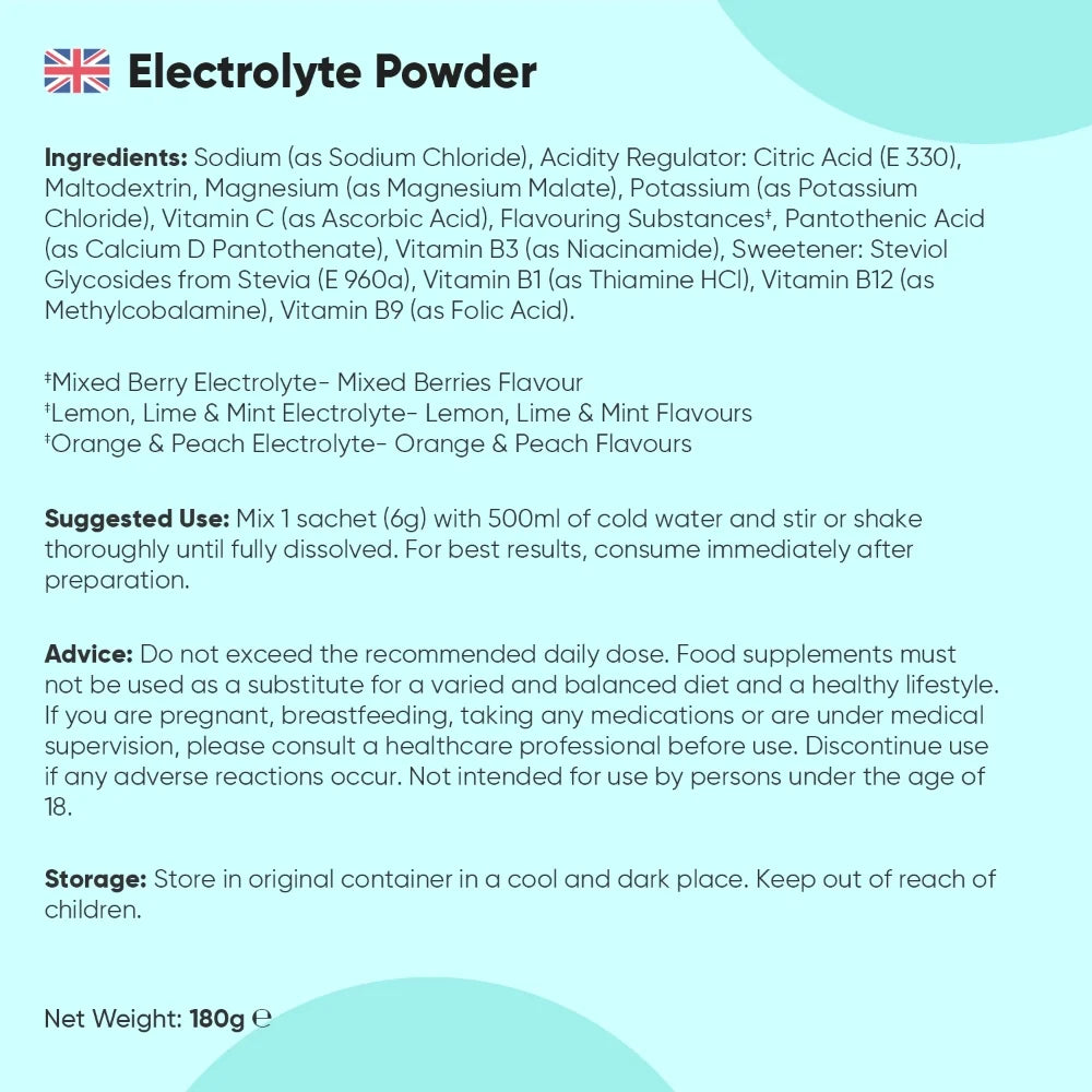 WeightWorld Electrolyte Powder – Poudre d’électrolytes 30 sachets