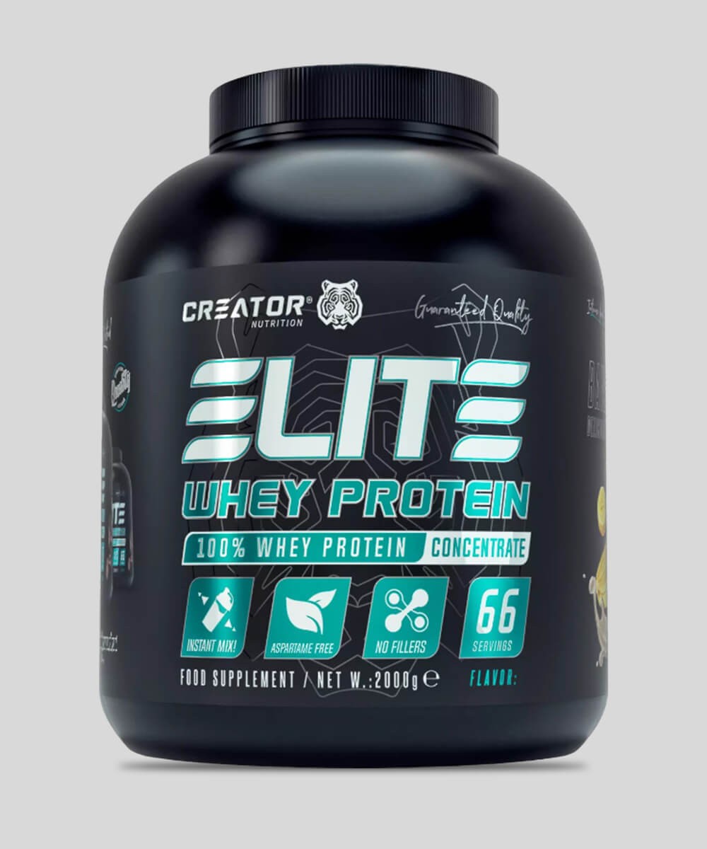 Creator Nutrition – Elite Whey Protein 2kg | 100% Whey Concentré, 66 Doses