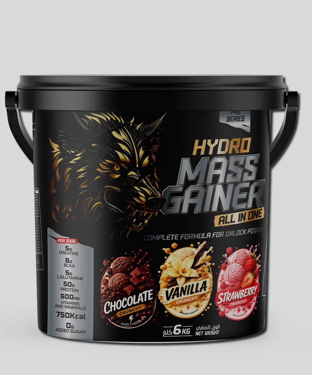 American Wolf Hydro Mass Gainer All In One Pro Series 6KG – 750Kcal | 50g Protein | Creatine + BCAA + Glutamine