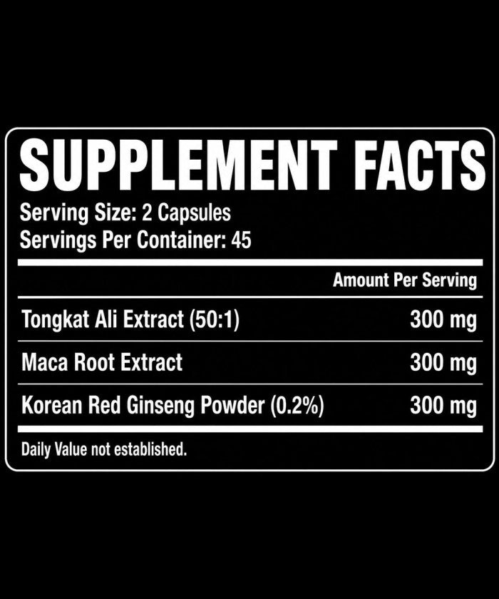 Maca, Ginseng & Tongkat Ali GSN Black Series - 90 Capsules