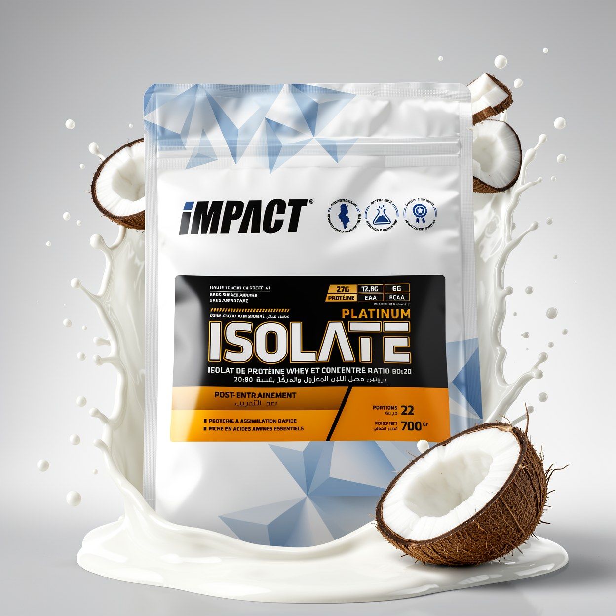Platinum Isolate Impact 700 g – Isolat de Protéine Whey & Concentré 80:20