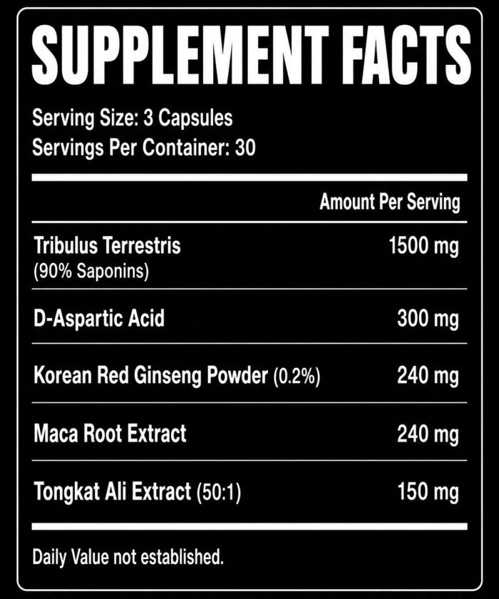 Testo Anabolic For Men GSN Black Series - 90 Softgels