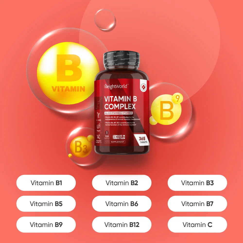 Vitamin B Complex 365 Tablets WeightWorld