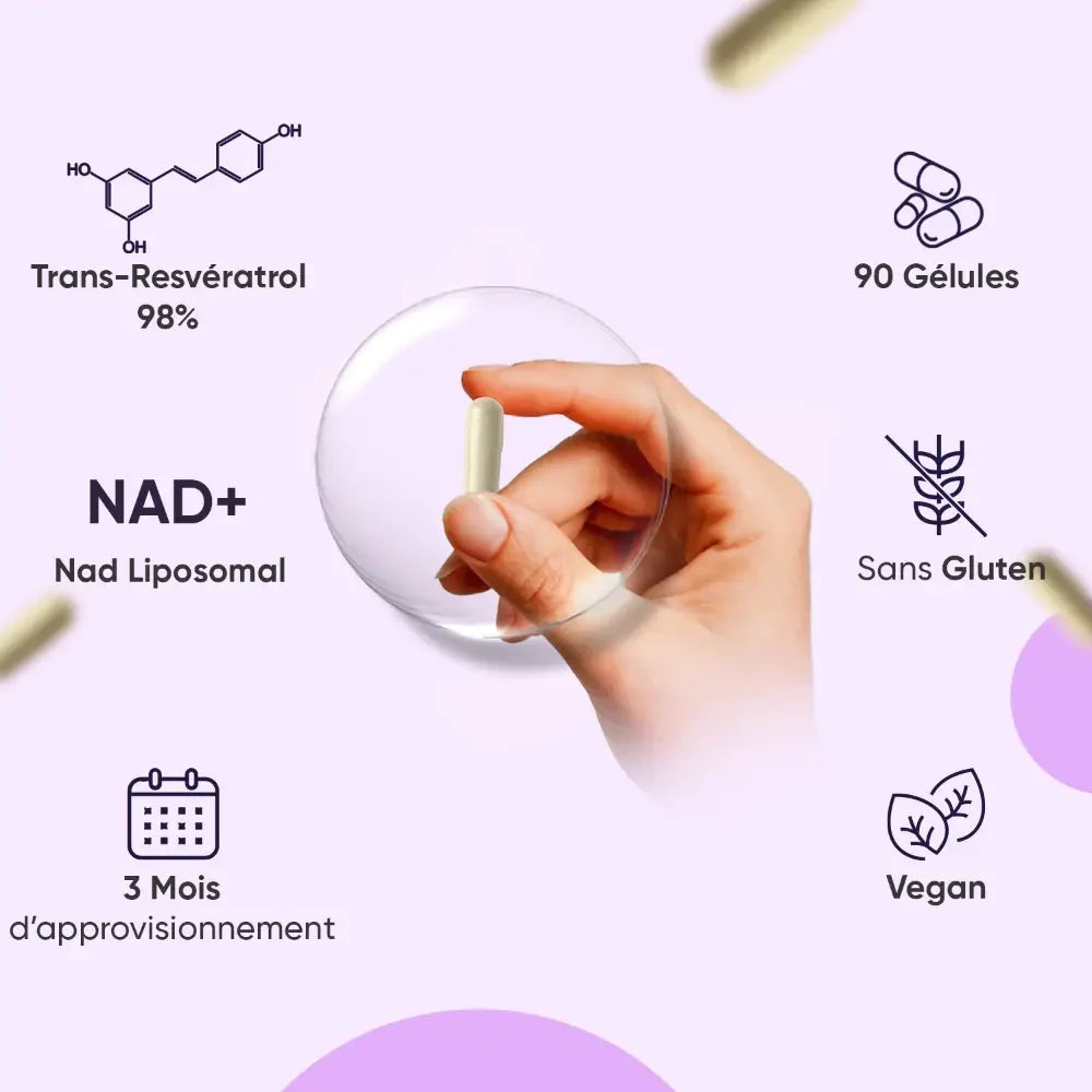 NAD+ Liposomal avec Trans-Resvératrol 575mg | WeightWorld | 90 Gélules – Muscle Nutrition