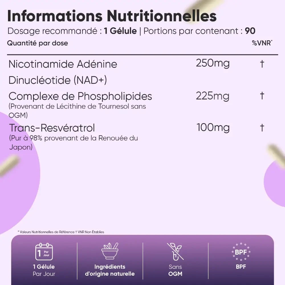 NAD+ Liposomal avec Trans-Resvératrol 575mg | WeightWorld | 90 Gélules – Muscle Nutrition
