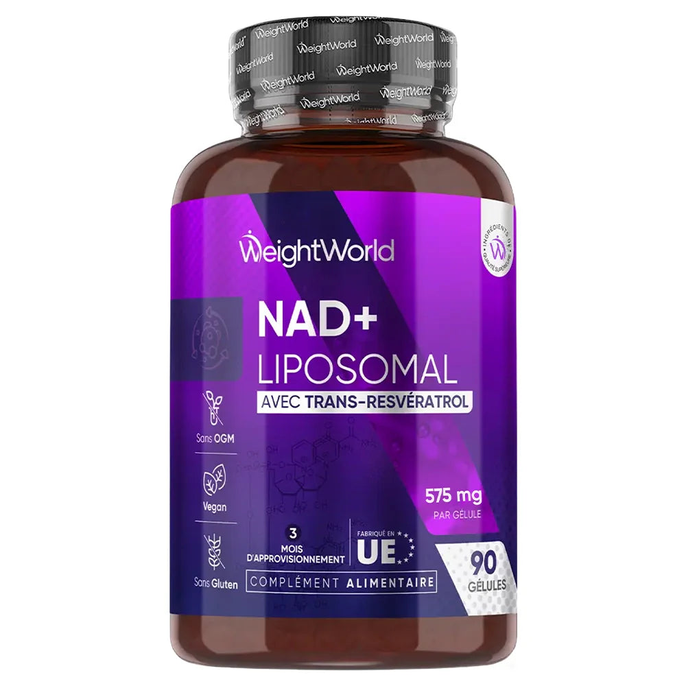 NAD+ Liposomal avec Trans-Resvératrol 575mg | WeightWorld | 90 Gélules – Muscle Nutrition