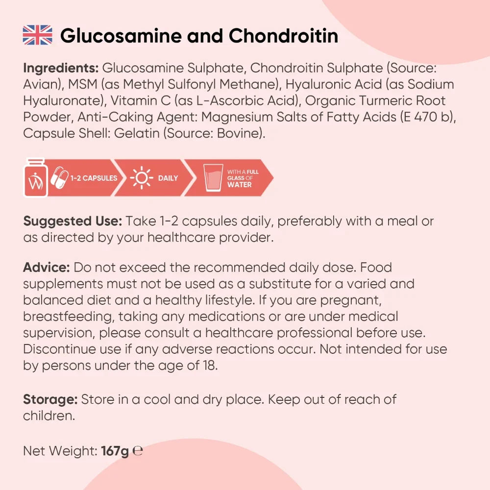 Glucosamine, Chondroitin & MSM 180 Capsules