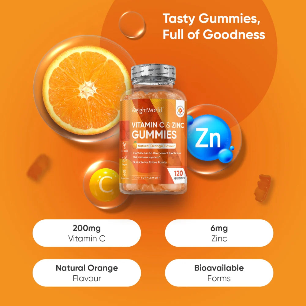 Vitamine C+ Zinc en Gummies (120)