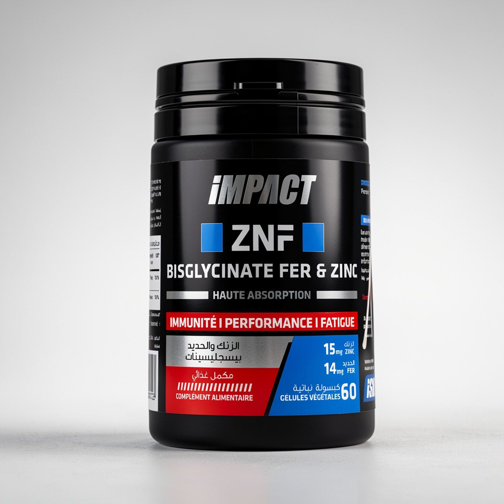 Impact ZNF Bisglycinate Fer & Zinc – Complément Alimentaire Haute Absorption